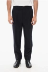Ermenegildo Zegna Single-pleated Wool Pants In Black