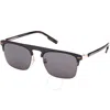 Ermenegildo Zegna Smoke Browline Men's Sunglasses Ez0216-h 20a 56