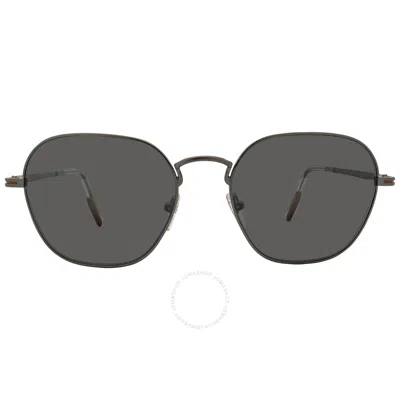 Ermenegildo Zegna Smoke Mirror Geometric Men's Sunglasses Ez0174 08a 53 In Black