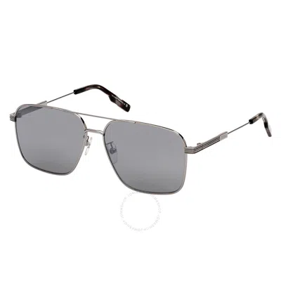 Ermenegildo Zegna Smoke Mirror Navigator Men's Sunglasses Ez0224-d 14c 60