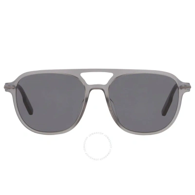 Ermenegildo Zegna Smoke Navigator Men's Sunglasses Ez0191 20a 55 In Grey