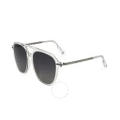 Ermenegildo Zegna Smoke Navigator Men's Sunglasses Ez0191 26a 55 In Metallic