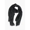 Ermenegildo Zegna Solid Color Scarf With Fringes