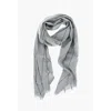 Ermenegildo Zegna Solid Color Scarf With Fringes In Gray