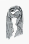 Ermenegildo Zegna Solid Color Scarf With Fringes