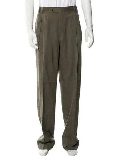 Pre-owned Ermenegildo Zegna Straight Leg Pants In Green