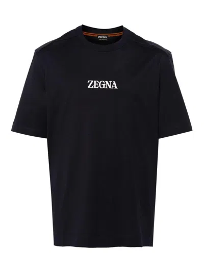 Ermenegildo Zegna T-shirt In Dark Blue