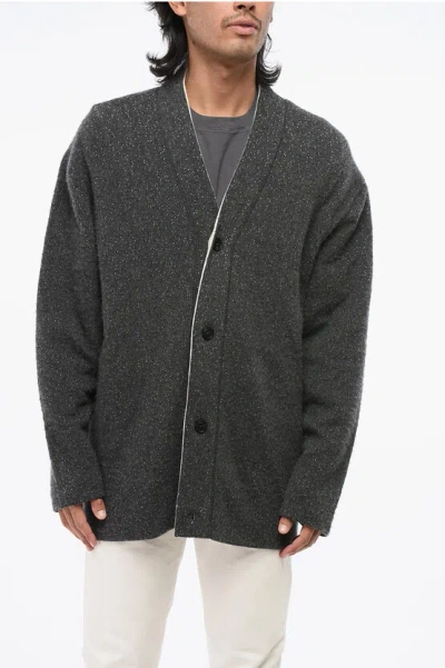 Ermenegildo Zegna The Eder Statesman V-neck Pure Cashmere Cardigan In Gray