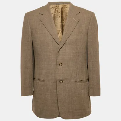 Pre-owned Ermenegildo Zegna Traveller Brown Regular Fit Blazer L