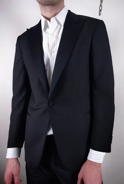 Pre-owned Ermenegildo Zegna Tuxedo Wool Blazer In Black