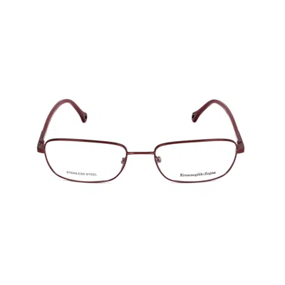 Ermenegildo Zegna Red Metal Frames In Black