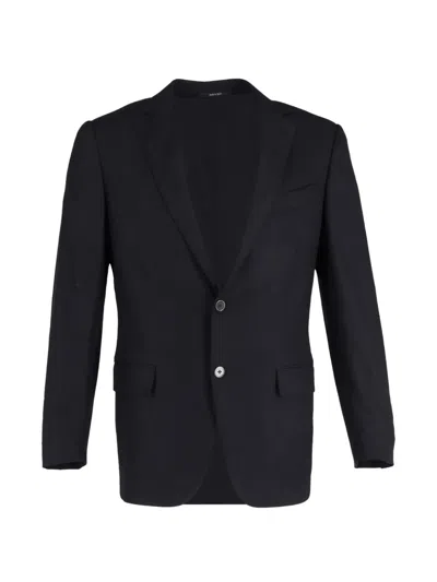 Pre-owned Ermenegildo Zegna Vintage 15 Mil Mil 15 Wool Blazer In Black