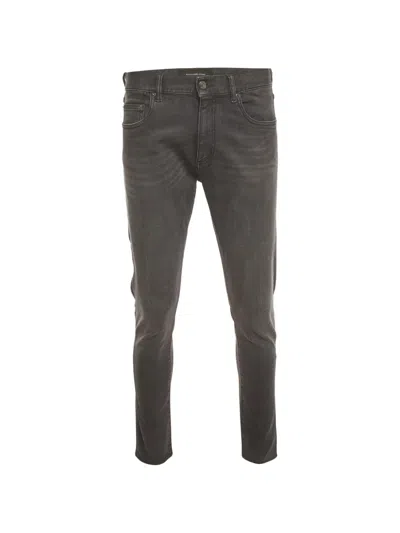 Pre-owned Ermenegildo Zegna Vintage Belt-loop Buttoned Jeans In Grey