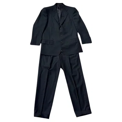 Pre-owned Ermenegildo Zegna Vintage Black Suit Of  "tindari"