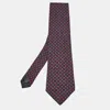 Ermenegildo Zegna Vintage Blue Dots Pattern Silk Traditional Tie In Blue