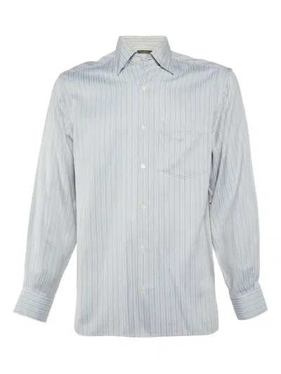Pre-owned Ermenegildo Zegna Vintage Chest-pocket Striped Shirt