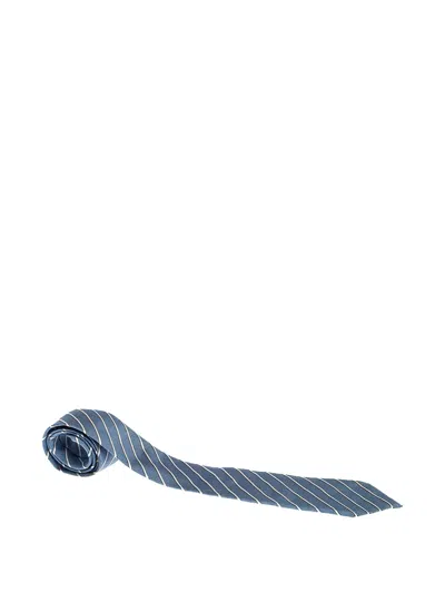 Pre-owned Ermenegildo Zegna Vintage Diagonal-stripe Silk Tie