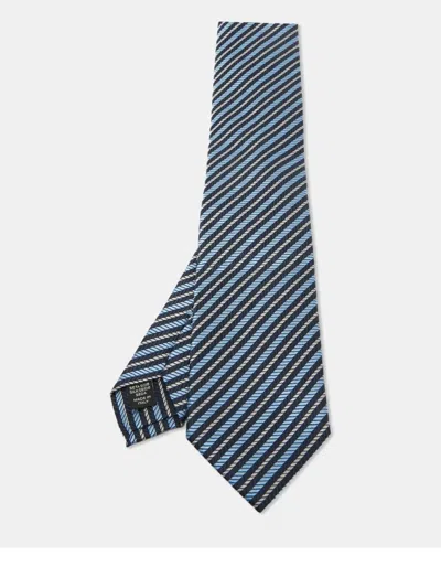 Pre-owned Ermenegildo Zegna Vintage Diagonal-stripe Silk Tie