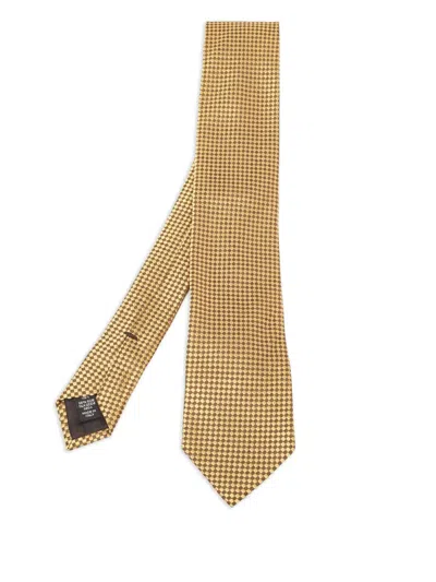 Pre-owned Ermenegildo Zegna Vintage Geometric-pattern Silk Tie