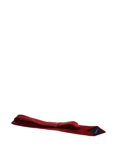 Pre-owned Ermenegildo Zegna Vintage Jacquard-woven Tie In Red
