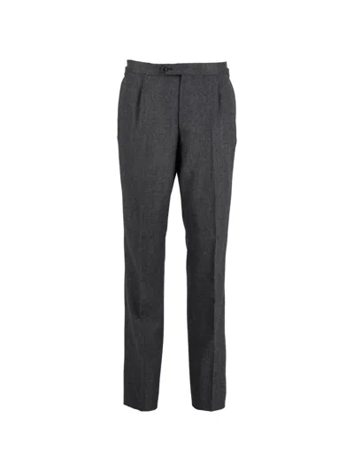 Pre-owned Ermenegildo Zegna Vintage Pleat-detail Trousers In Gray