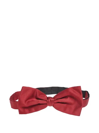 Pre-owned Ermenegildo Zegna Vintage Silk Bow Tie In Red