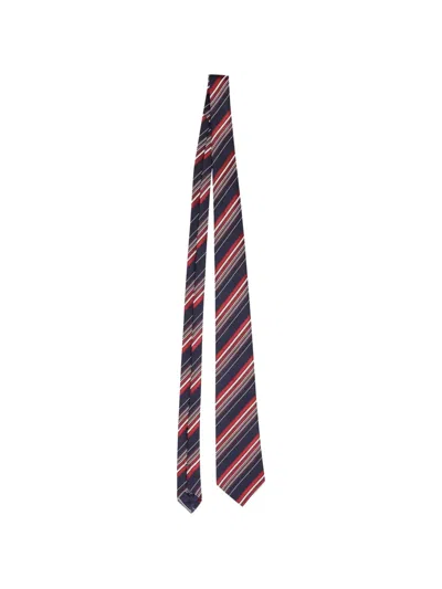 Pre-owned Ermenegildo Zegna Vintage Striped Silk Tie In Blue