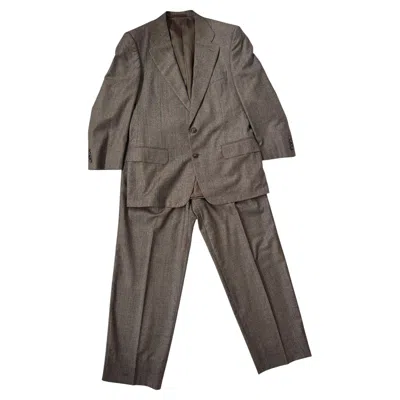 Pre-owned Ermenegildo Zegna Vintage Suit Of  "tindari" In Wool In Gray