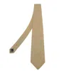 Ermenegildo Zegna Vintage Yellow Jacquard Silk Tie In Yellow