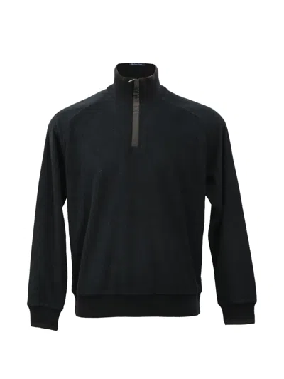 Pre-owned Ermenegildo Zegna Vintage Zegna Sport Half-zip Sweater In Black