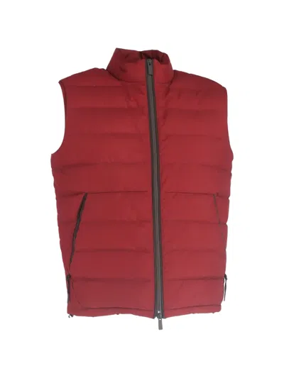 Pre-owned Ermenegildo Zegna Vintage Zip-up Gilet In Red