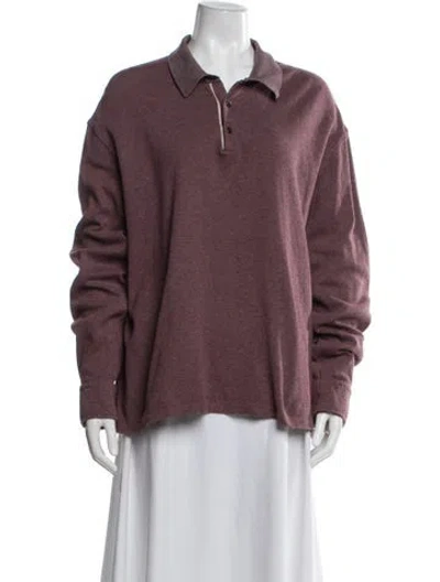 Pre-owned Ermenegildo Zegna V-neck Sweater In Burgundy