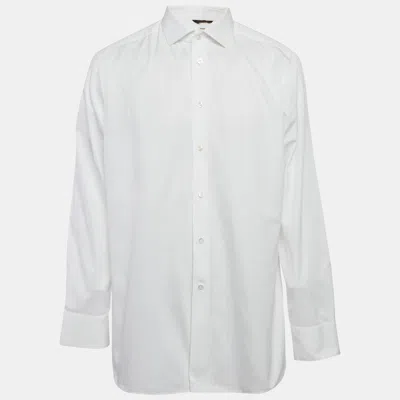 Pre-owned Ermenegildo Zegna White Cotton Button Front Shirt 4xl