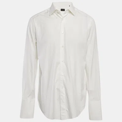 Pre-owned Ermenegildo Zegna White Cotton Full Sleeve Shirt Xl