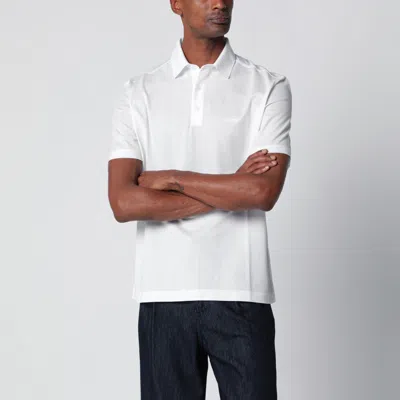 Ermenegildo Zegna White Cotton Piqué Polo Shirt