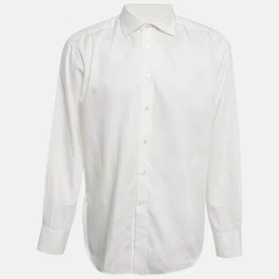 Pre-owned Ermenegildo Zegna White Cotton Regular Fit Shirt 3xl