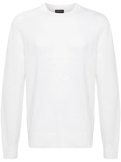 Ermenegildo Zegna Oasi Fine-knit Jumper In White