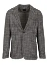 Ermenegildo Zegna Wool And Mulberry Silk Blazer Jackets Multicolor In Multi