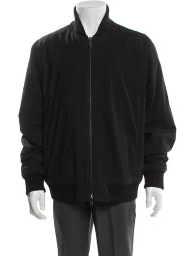 Pre-owned Ermenegildo Zegna Wool Bomber Jacket In Black