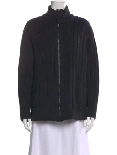Pre-owned Ermenegildo Zegna Wool Mock Neck Sweater In Black