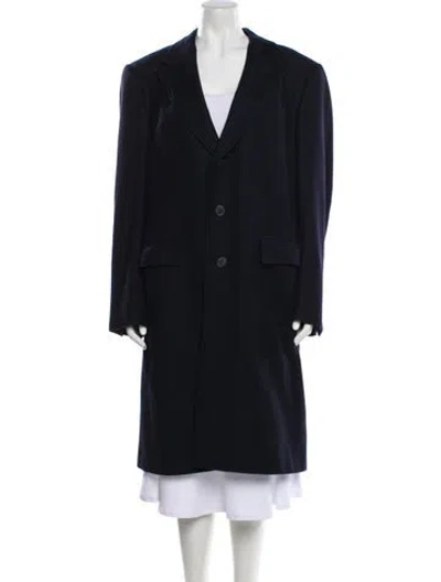Pre-owned Ermenegildo Zegna Wool Peacoat In Gray
