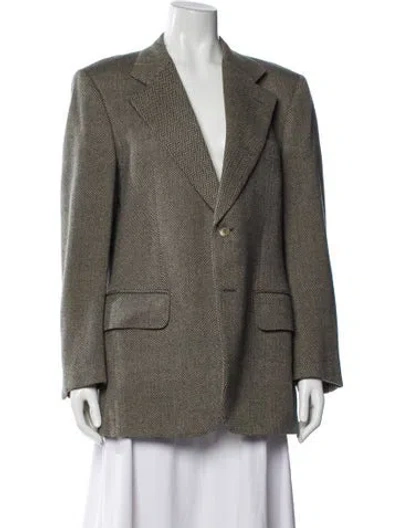 Pre-owned Ermenegildo Zegna Wool Plaid Print Blazer In Multi