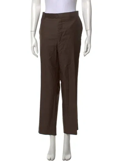 Pre-owned Ermenegildo Zegna Wool Straight Leg Pants In Brown
