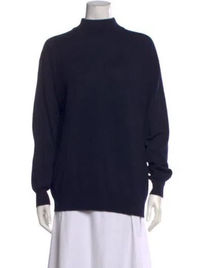 Pre-owned Ermenegildo Zegna Wool Turtleneck Sweater In Blue