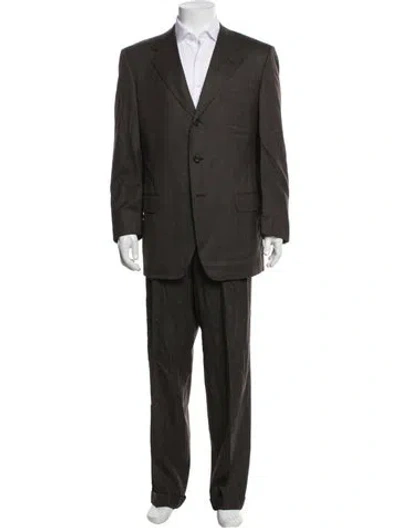 Pre-owned Ermenegildo Zegna Wool Two-piece Suit In Brown