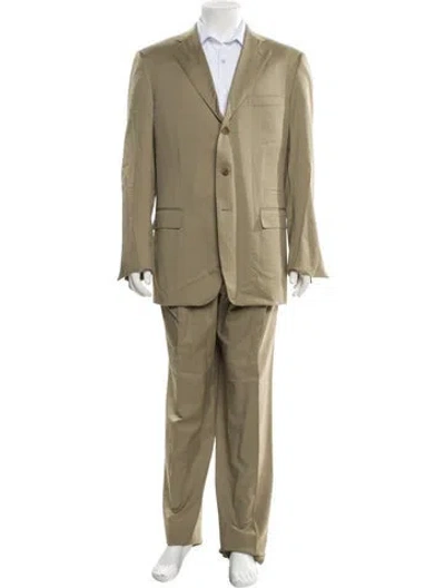 Pre-owned Ermenegildo Zegna Wool Two-piece Suit In Green