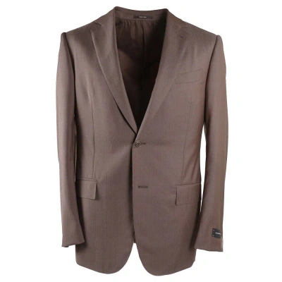 Pre-owned Ermenegildo Zegna Year-round 'trofeo Comfort' Wool Suit 46r (eu 56) In Brown