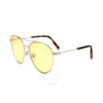 Ermenegildo Zegna Yellow Pilot Men's Sunglasses Ez0137 32e 58 In Gold