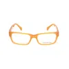 Ermenegildo Zegna Yellow Plastic Glasses  (frames) In Yellow
