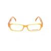 Ermenegildo Zegna Yellow Plastic Glasses  (frames) In Yellow